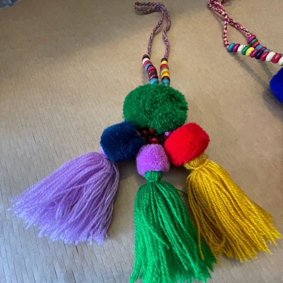 Set of 2, Pom Pom Tassel Bag Pendant,Charm,Keyring,for Women Purse Handbag Decor - Picture 4 of 6